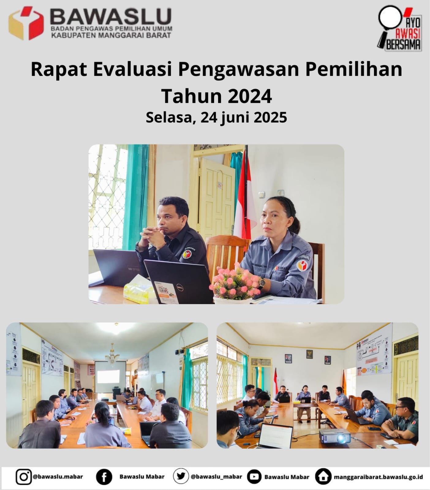 Rapat Evaluasi Pengawasan Pemilu dan Pemilihan Tahun 2024