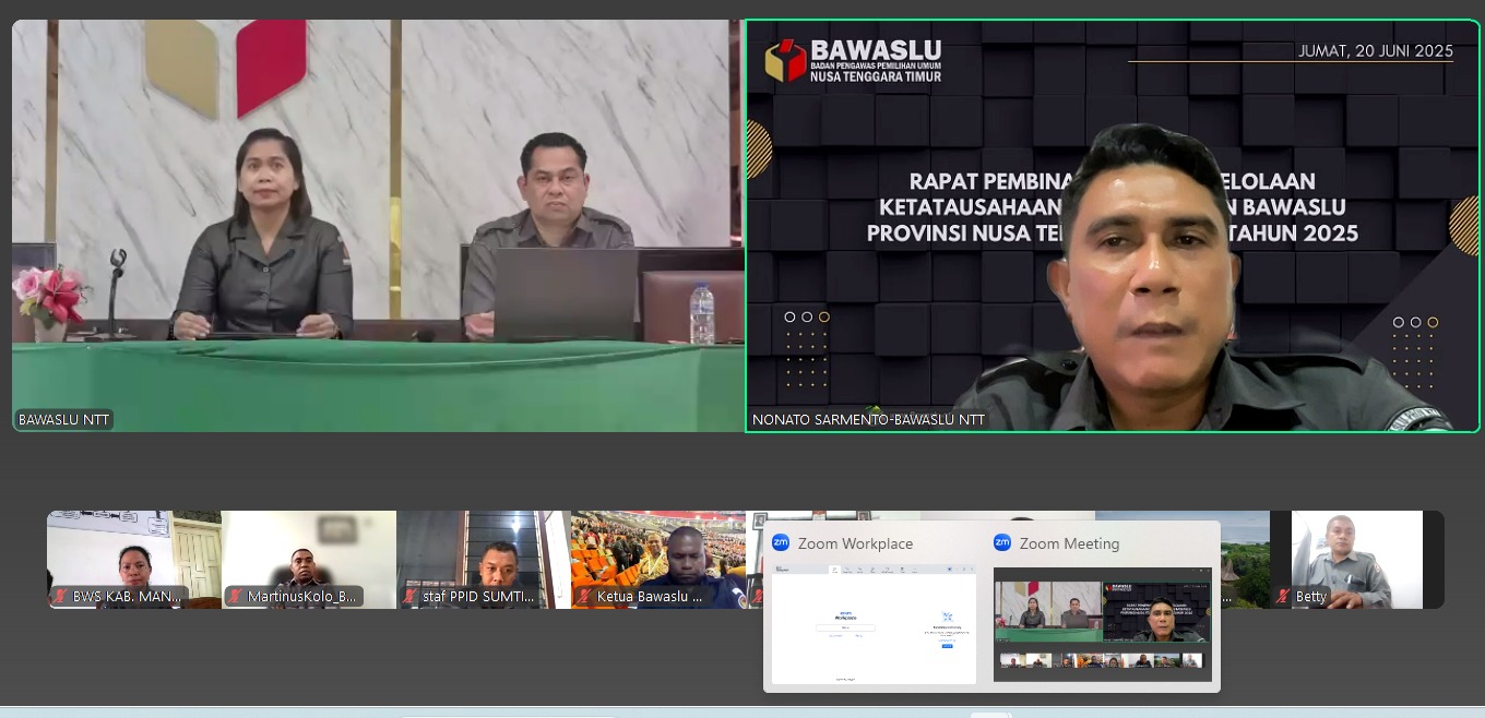 Rapat Pengelolaan dan Pelayanan Data dan Informasi Tingkat Bawaslu NTT