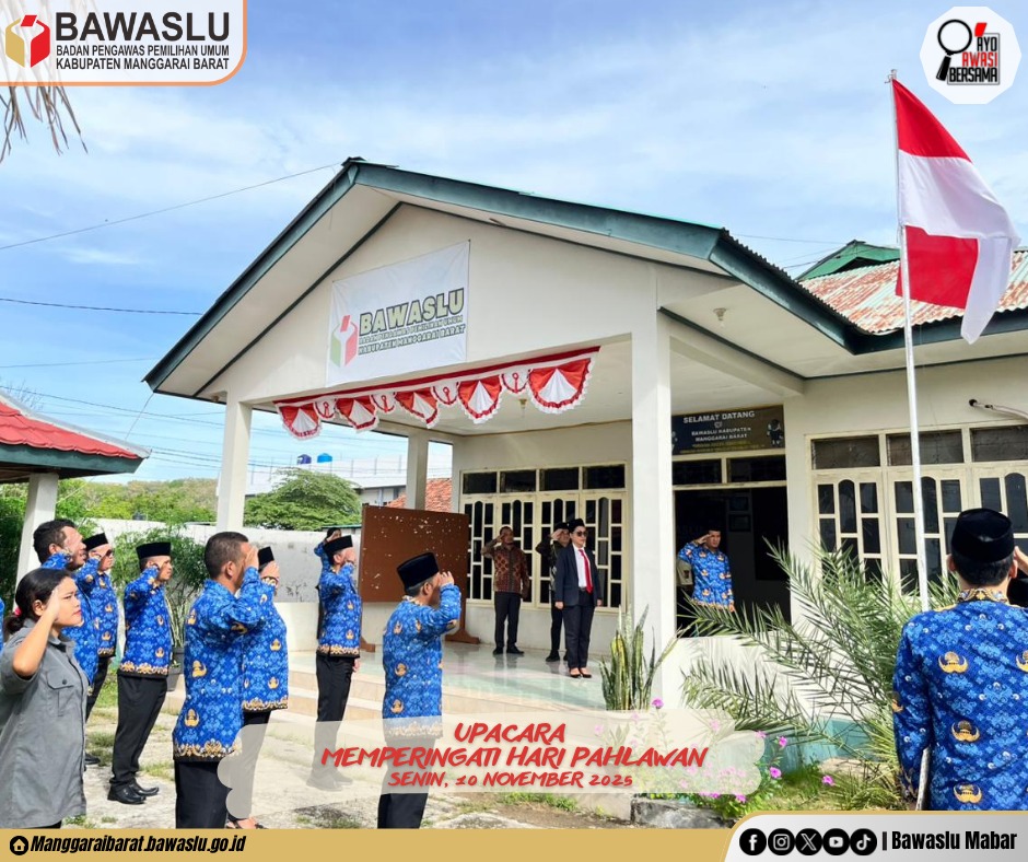 Bawaslu Mabar Gelar Upacara Peringatan Hari Pahlawan 10 November 2025