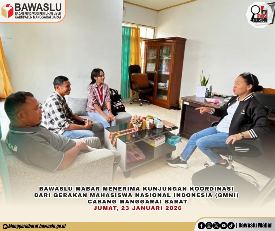 Bawaslu Manggarai Barat Terima Kunjungan GMNI, Bahas Kolaborasi Penguatan Demokrasi