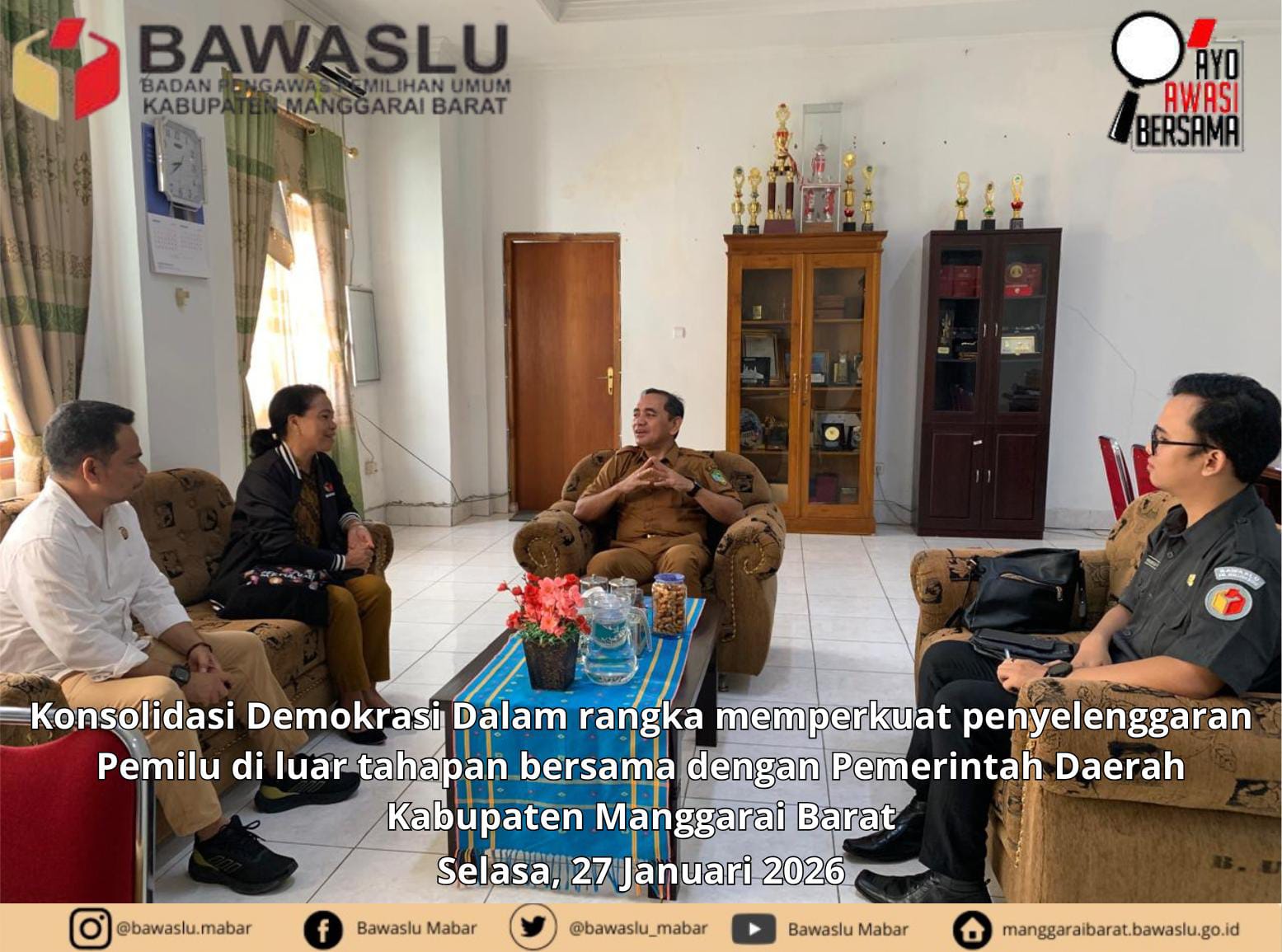 Dorong Demokrasi Berkualitas, Bawaslu Manggarai Barat Gelar Konsolidasi Bersama Pemerintah Daerah 