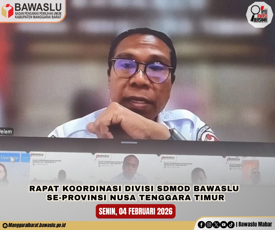 Perkuat Kelembagaan di Masa Non-Tahapan, Bawaslu Manggarai Barat Ikuti Rakor SDMOD se-NTT