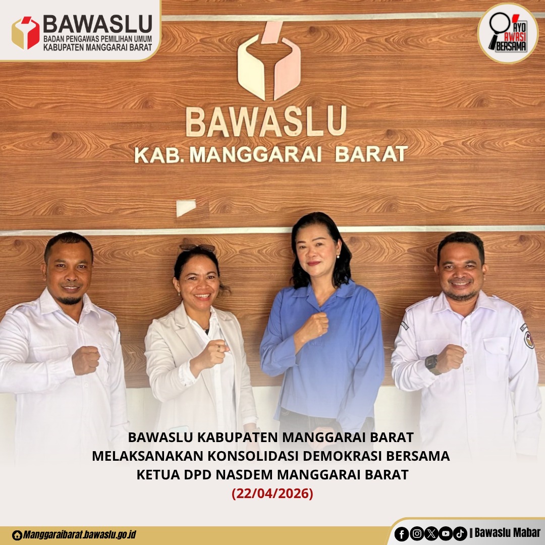 Perkuat Pendidikan Politik, Bawaslu Manggarai Barat Terima Kunjungan Ketua DPD NasDem