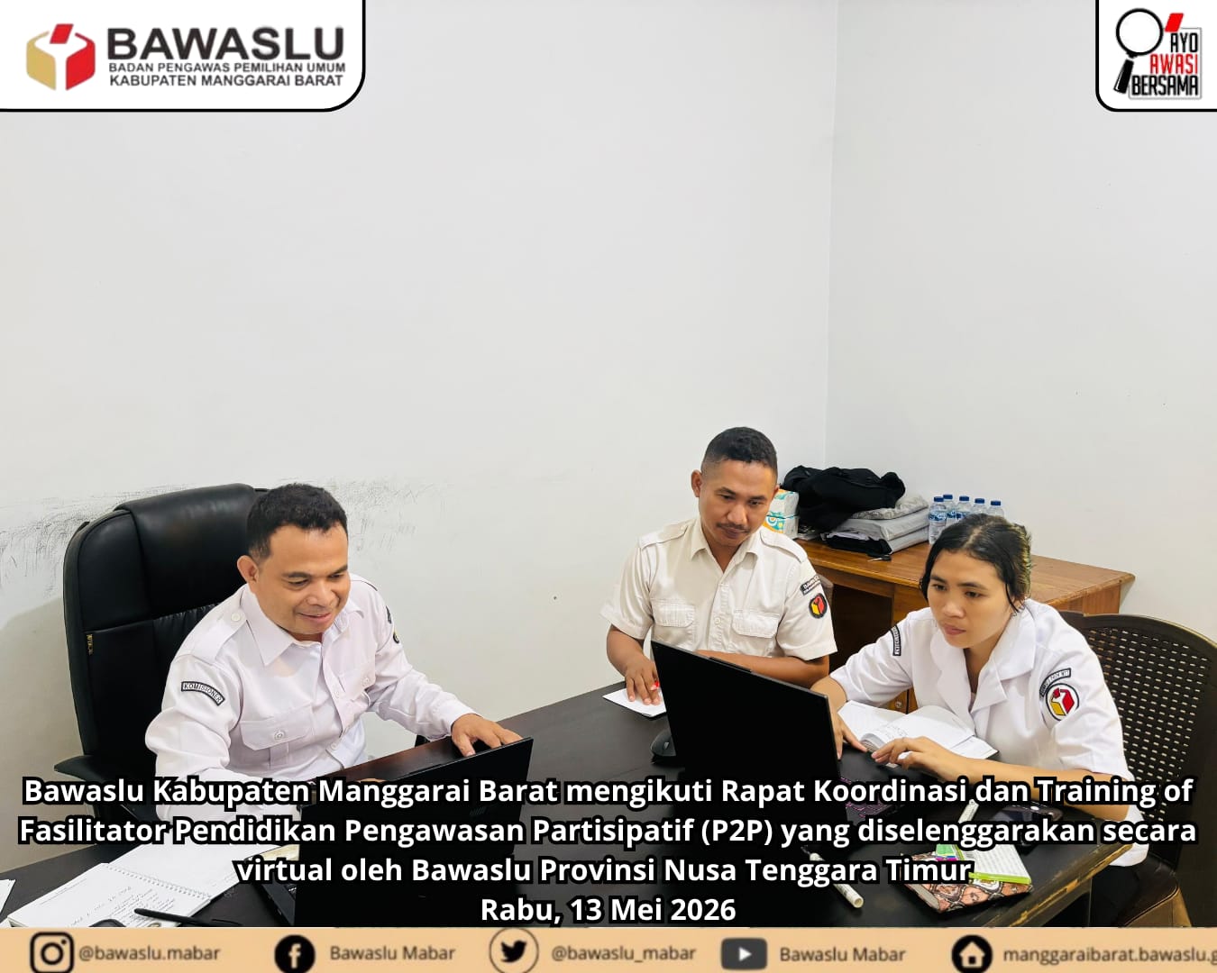 Bawaslu Manggarai Barat Nyatakan Siap Sukseskan Program P2P Bawaslu NTT