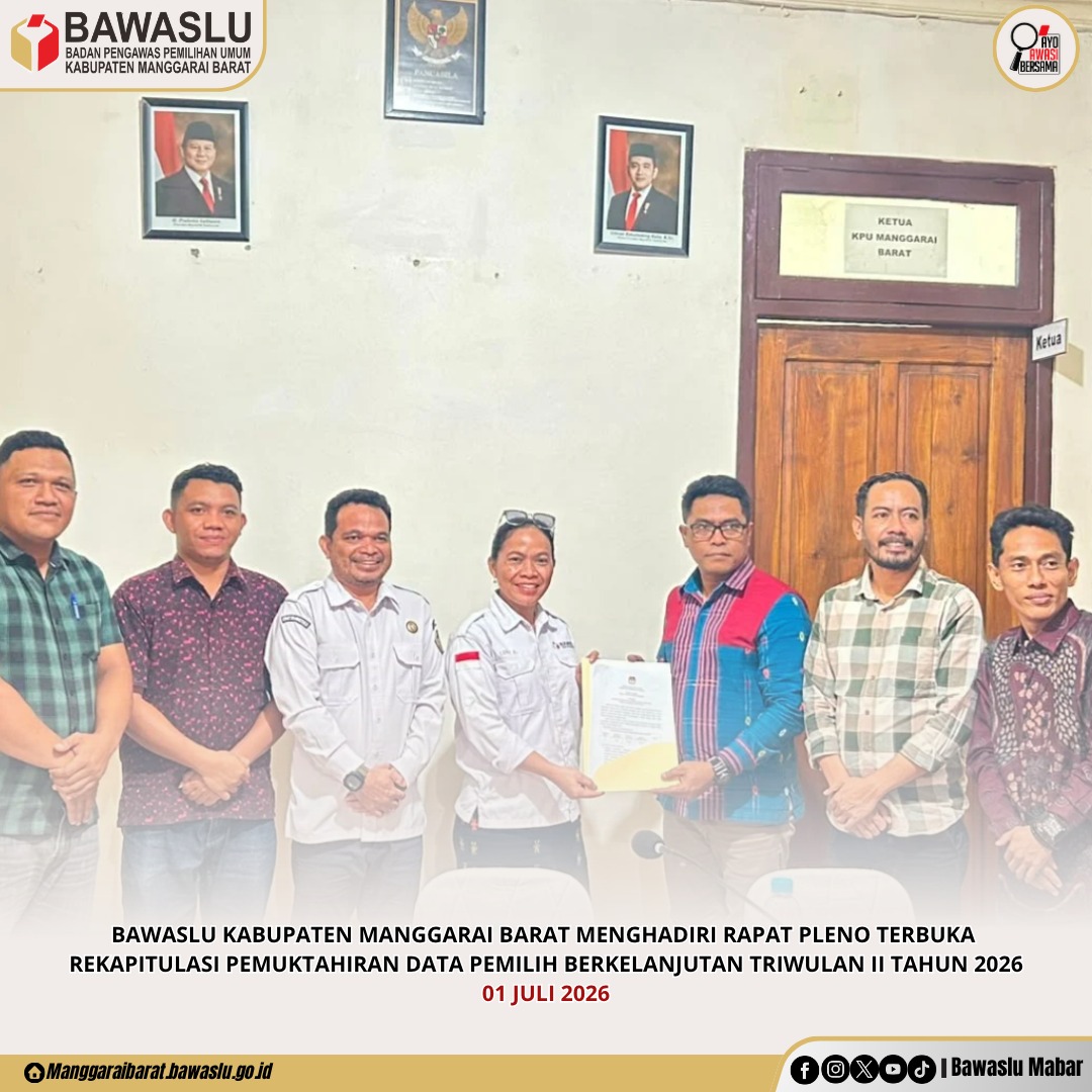 Rapat Pleno PDPB Triwulan II, Bawaslu Mabar Tekankan Pentingnya Kolaborasi Wujudkan Data Pemilih Akurat