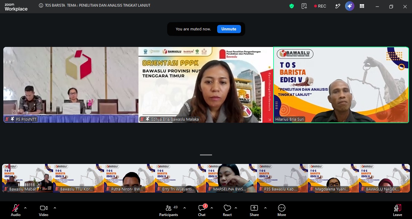 Bawaslu Manggarai Barat Perkuat Kualitas Kajian Hukum Lewat Forum TOS Barista