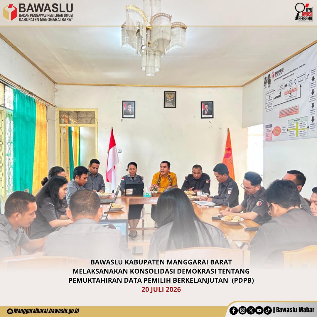Bahas DPTB, Bawaslu Manggarai Barat Terima Kunjungan Mantan Anggota Bawaslu Eduardus Ndundu