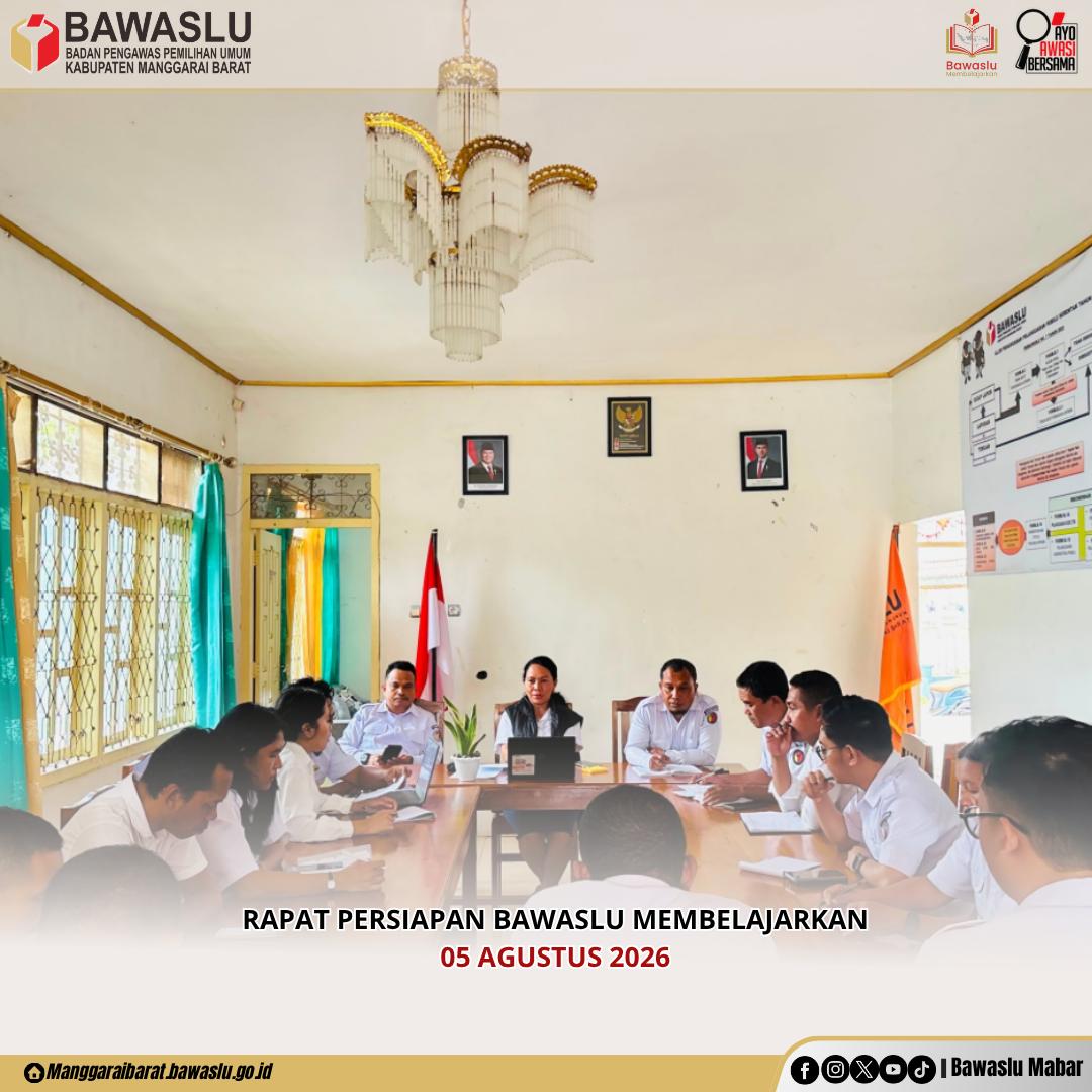 Tindak Lanjuti Rapat Pleno, Bawaslu Manggarai Barat Gelar Rapat Bersama Sekretariat
