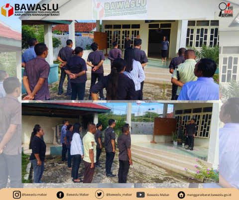 Bawaslu Kabupaten Manggarai Barat Gelar Apel Kekuatan Sekaligus Rapat Mingguan