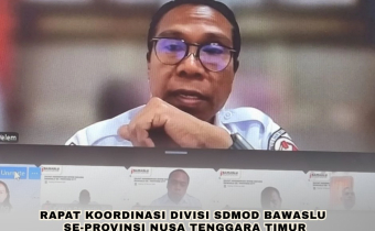 Perkuat Kelembagaan di Masa Non-Tahapan, Bawaslu Manggarai Barat Ikuti Rakor SDMOD se-NTT