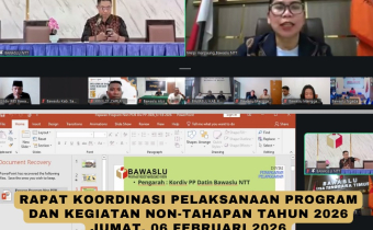 Perkuat Penanganan Pelanggaran, Bawaslu Mabar Ikuti Rakor Program Non-Tahapan 2026