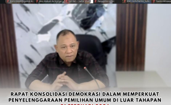 “Perkuat Demokrasi Substansial, Bawaslu Manggarai Barat Hadiri Rapat Konsolidasi Daring Bawaslu RI”